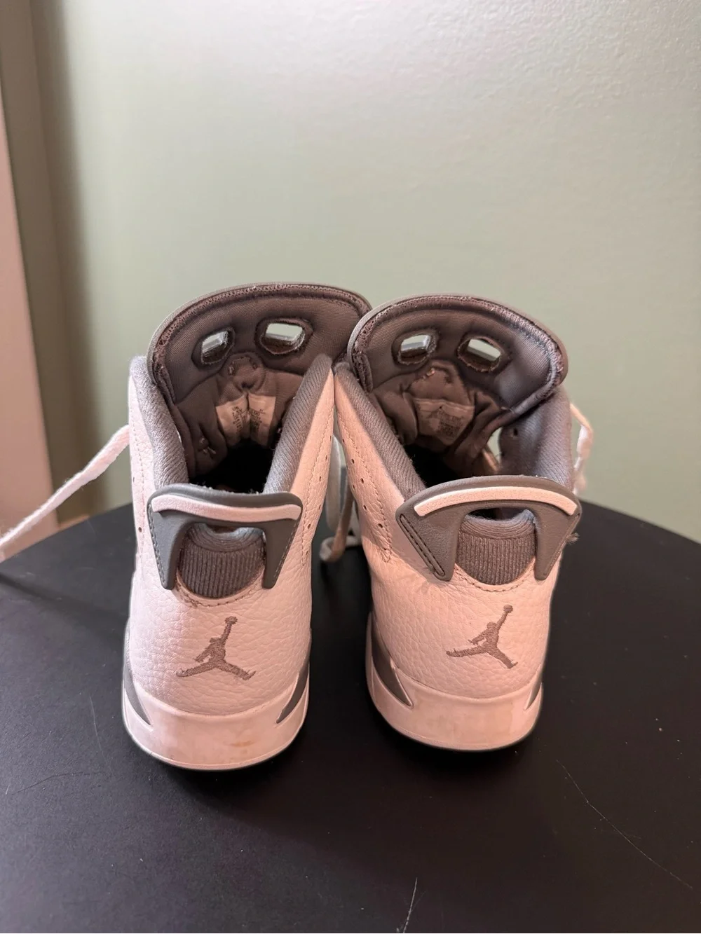 Tyler Jordan 6 retro, gray, and white sides 2,5Y sz